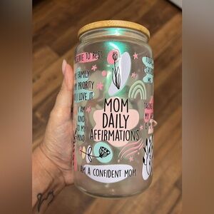 Mom Daily Affirmations Glass Jar